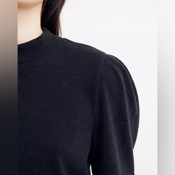 Madewell puff sleeve mockneck top - Picture 3 of 12